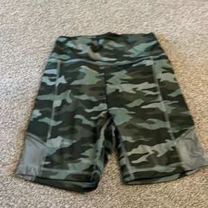 PINK biker shorts with mesh detailing